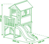 Smoby Kids Playhouse on Stilts with Slide | Strong and Durable Wendy House, Suitable for Outdoor and Garden Use